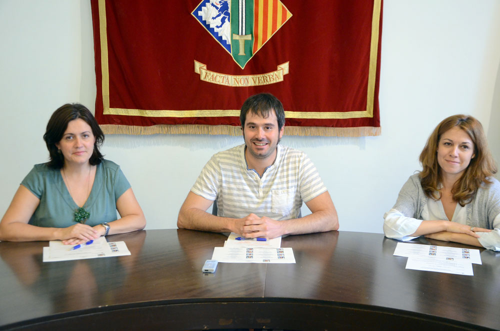 L'alcalde Carles Escolà i les tinentes d'alcalde Elvi Vila i Helena Solà