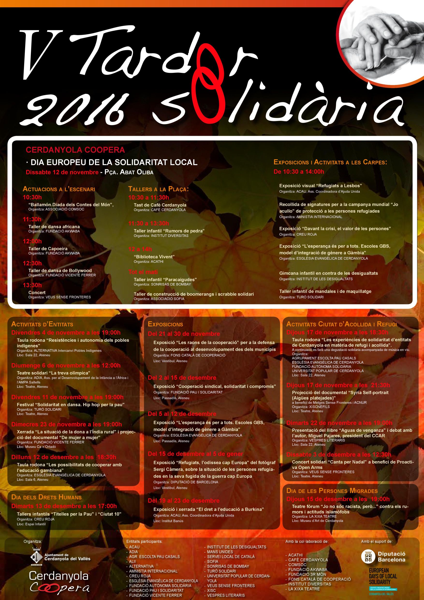  Cartell programa de la Tardor Solidària 2016