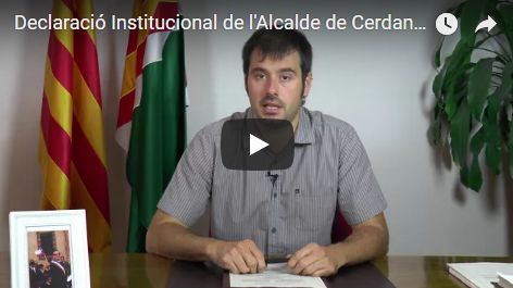 Declaració institucional de l'Alcalde 