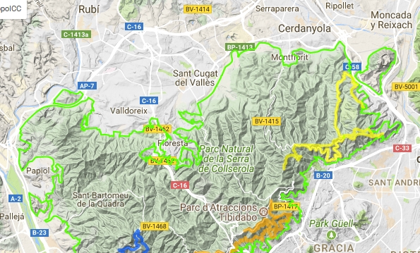 Detall dels camins on s'actuarà al nostre terme municipal