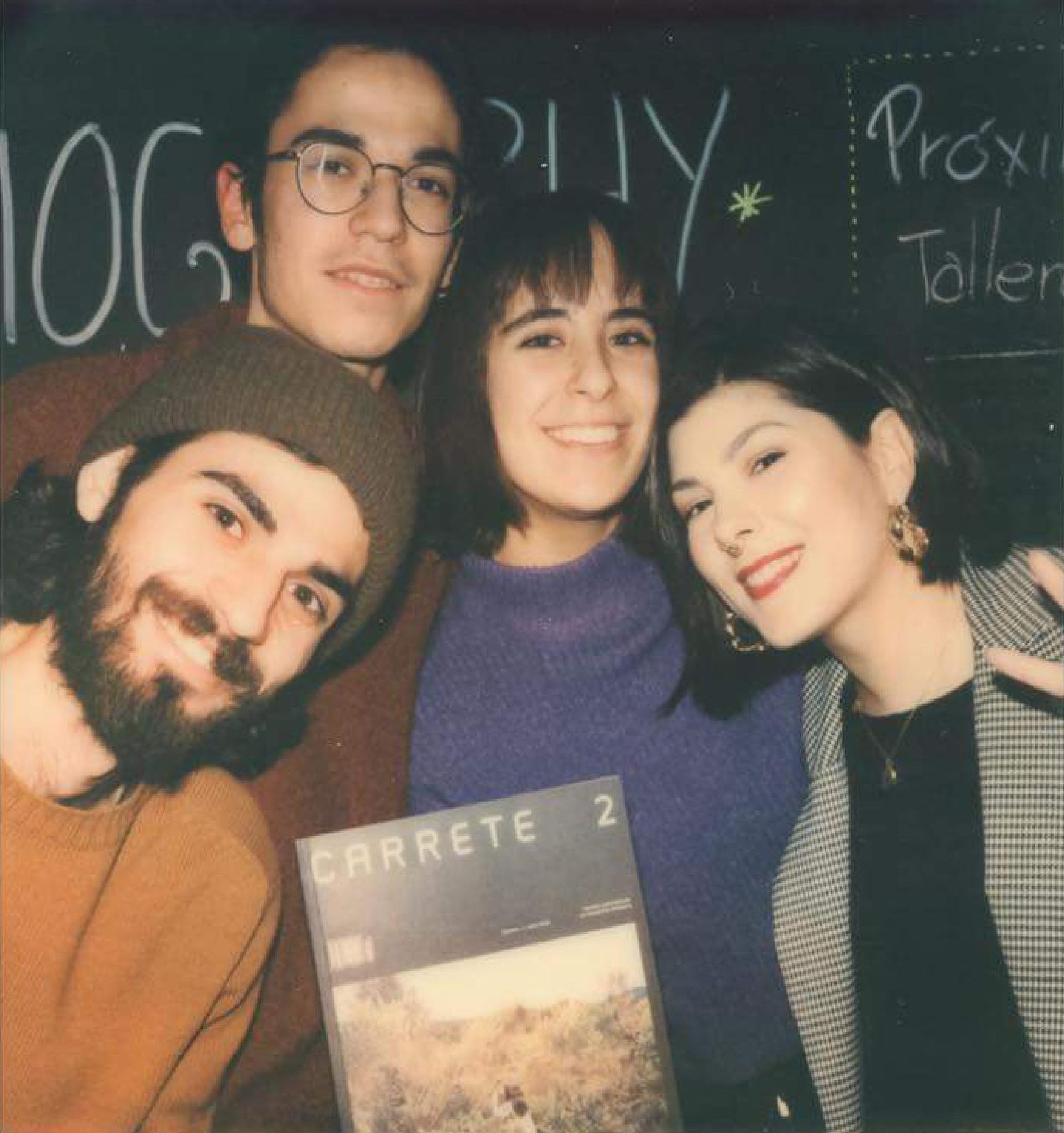 El grup impulsor de Carrete. Retrat en Polaroid per Joaquin de Prada.