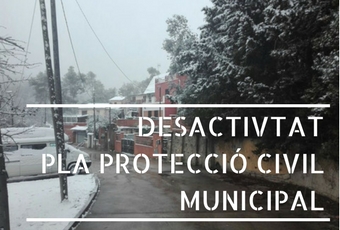 Desactivat el Pla de Protecció Civil Municipal