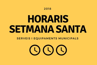 Cartell Horaris Setmana Santa