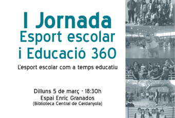 Detall del cartell de la I Jornada Esport escolar i Educació 360