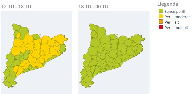 Mapes de Situació Meteorològica de Perill