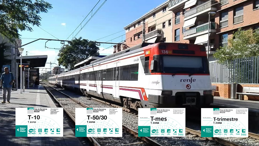 Tren de rodalies a estació Renfe