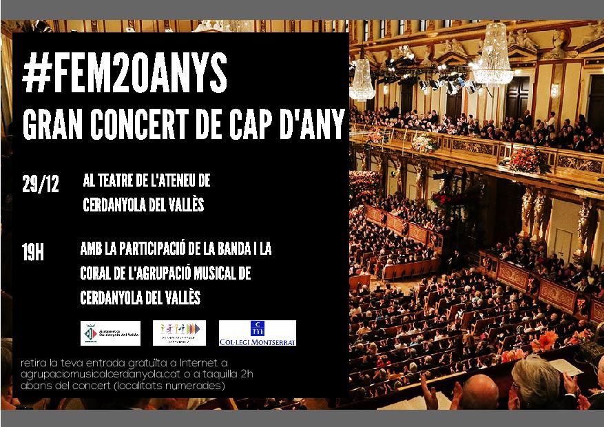 Cartell del Gran Concert de Cap d'Any de l'AMCV