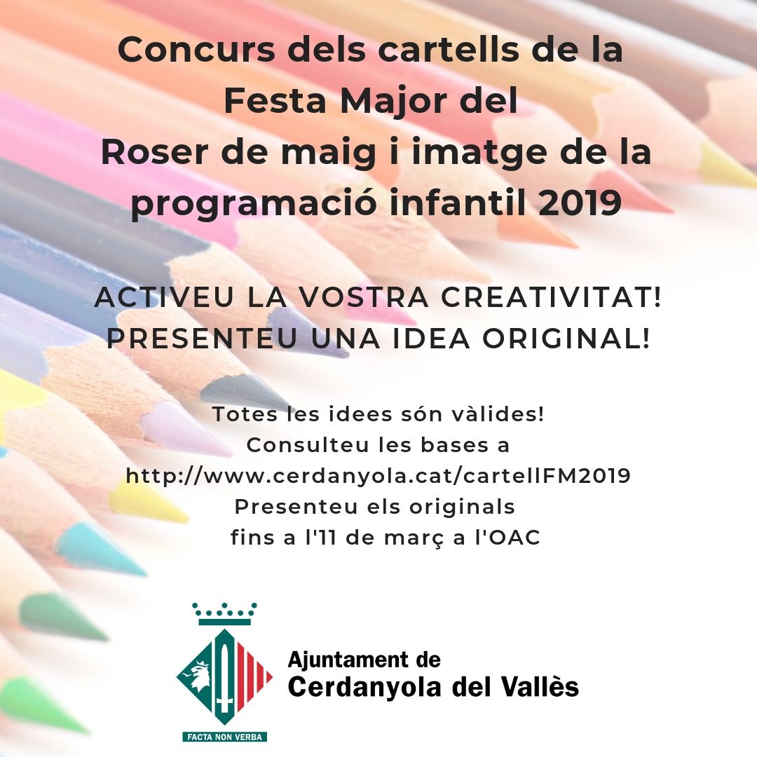 Imatge promocional concurs cartells Roser de maig 2019