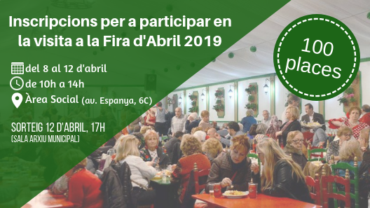 Cartell sorteig visita Fira d'Abril