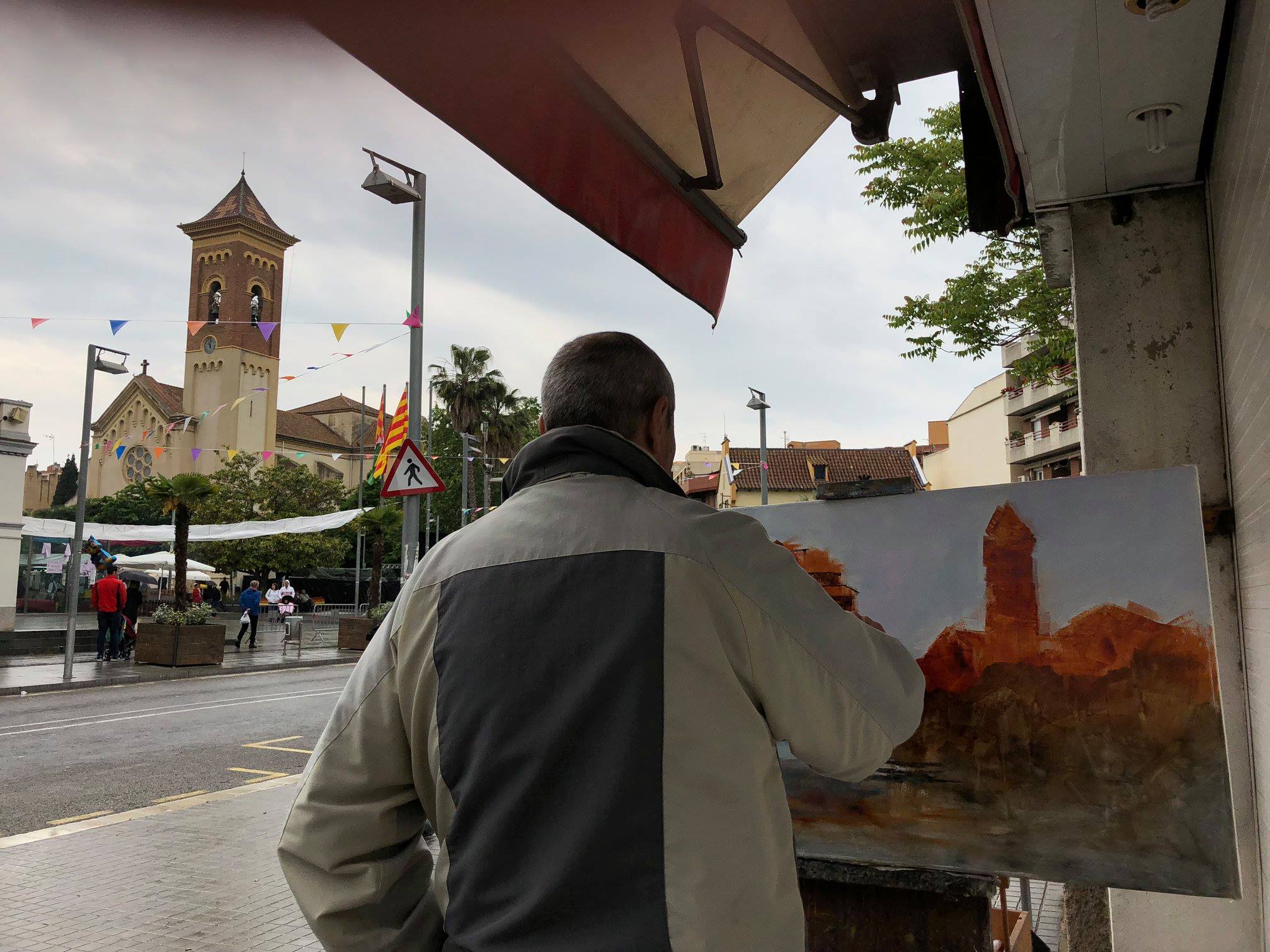 Moment del I Concurs de Pintura Ràpida, celebrat l'any passat