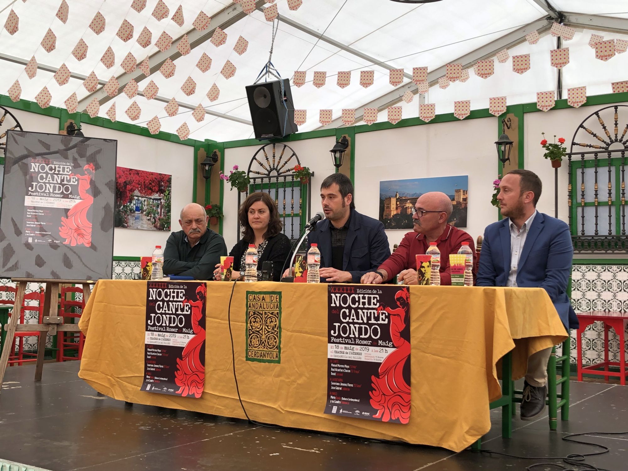 Rafael Arjona, Elvi Vila, Carles Escolà, Miguel Ramon i Daniel Salinero durant la roda de premsa