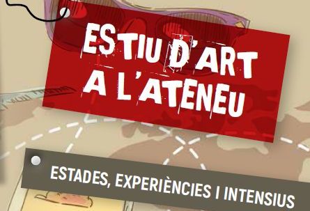 Detall del tríptic informatiu de les activitats d'estiu de l'Escola d'Arts Ateneu