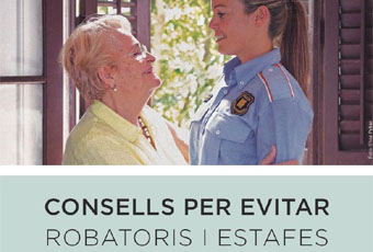 Imatge del tríptic publicat pels Mossos amb consells per evitar robatoris i estafes