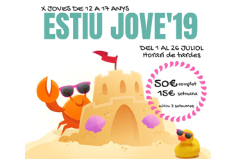 Part del cartell de l'Estiu Jove 2019