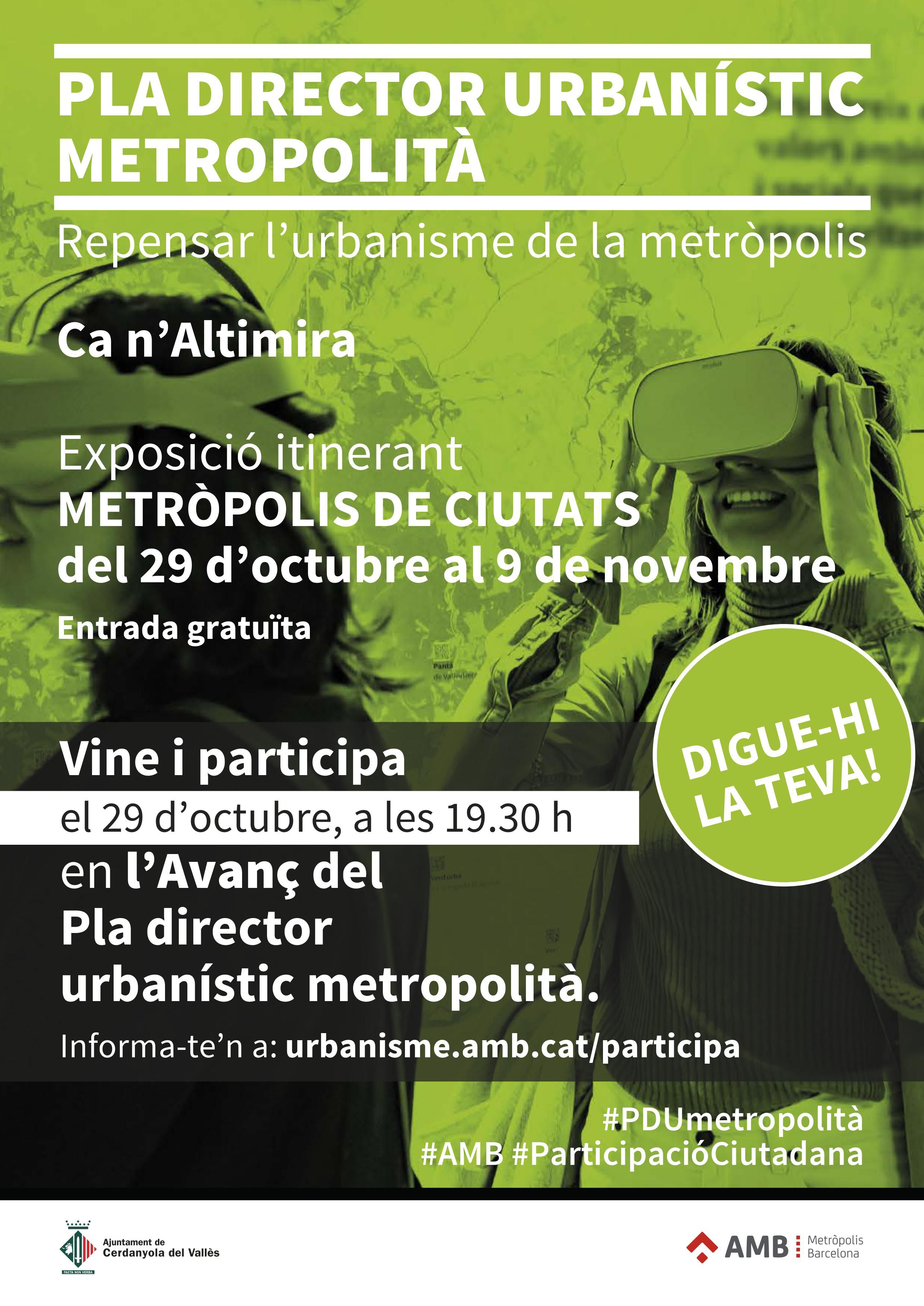 Cartell del procés de participació ciutadana - PDU AMB