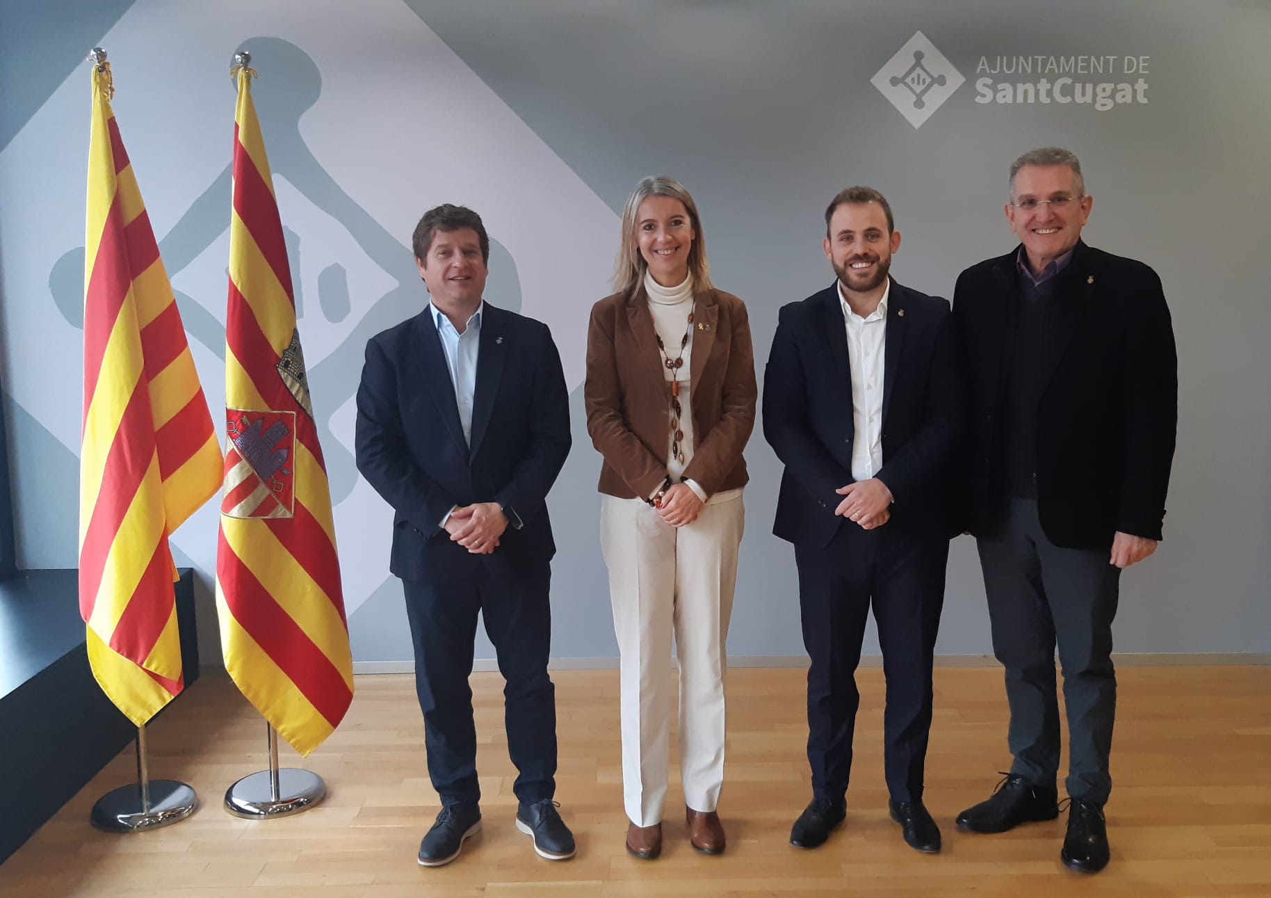 Un moment de la trobada Sant Cugat i Cerdanyola. Foto Ajuntament de Sant Cugat del Vallès