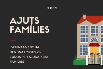 L'ajuntament ha destinat 78.709,96 euros als Ajuts a les Famílies