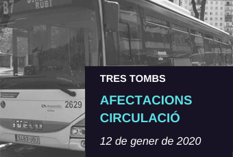 Imatge afectacions circulació Tres Tombs