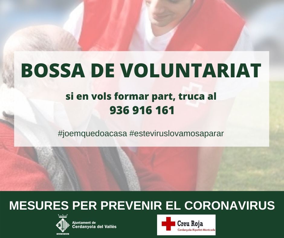 Cartell informatiu de la bossa de voluntariat