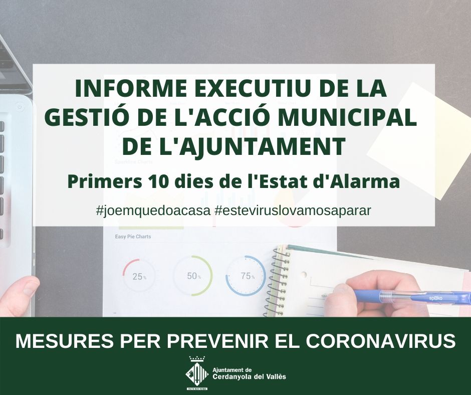 Informe executiu de la gestió de l’acció municipal de l’Ajuntament  de Cerdanyola del Vallès