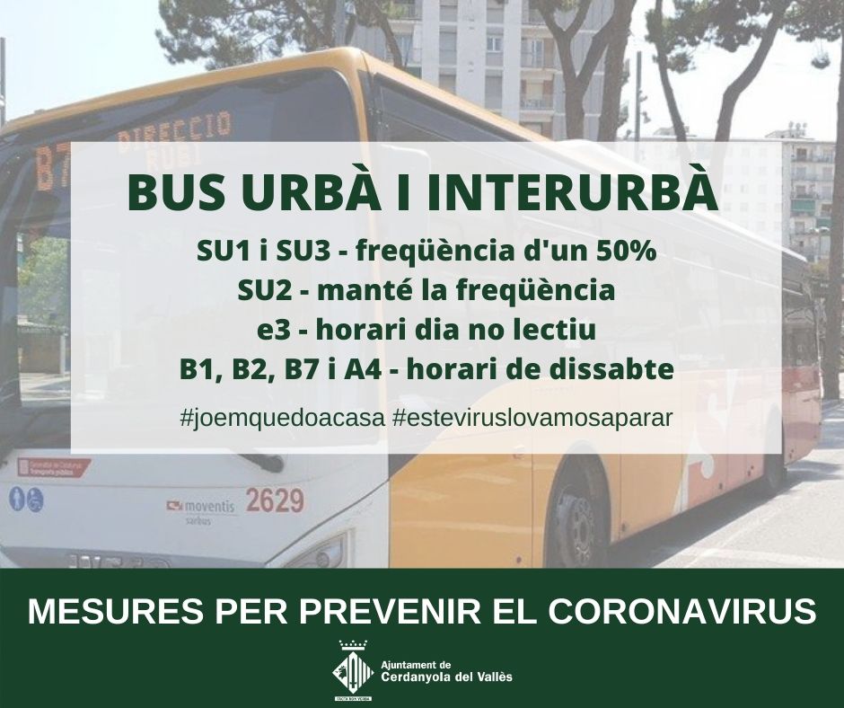 imatge freqüència de pas de les línies de bus urbanes i interurbanes