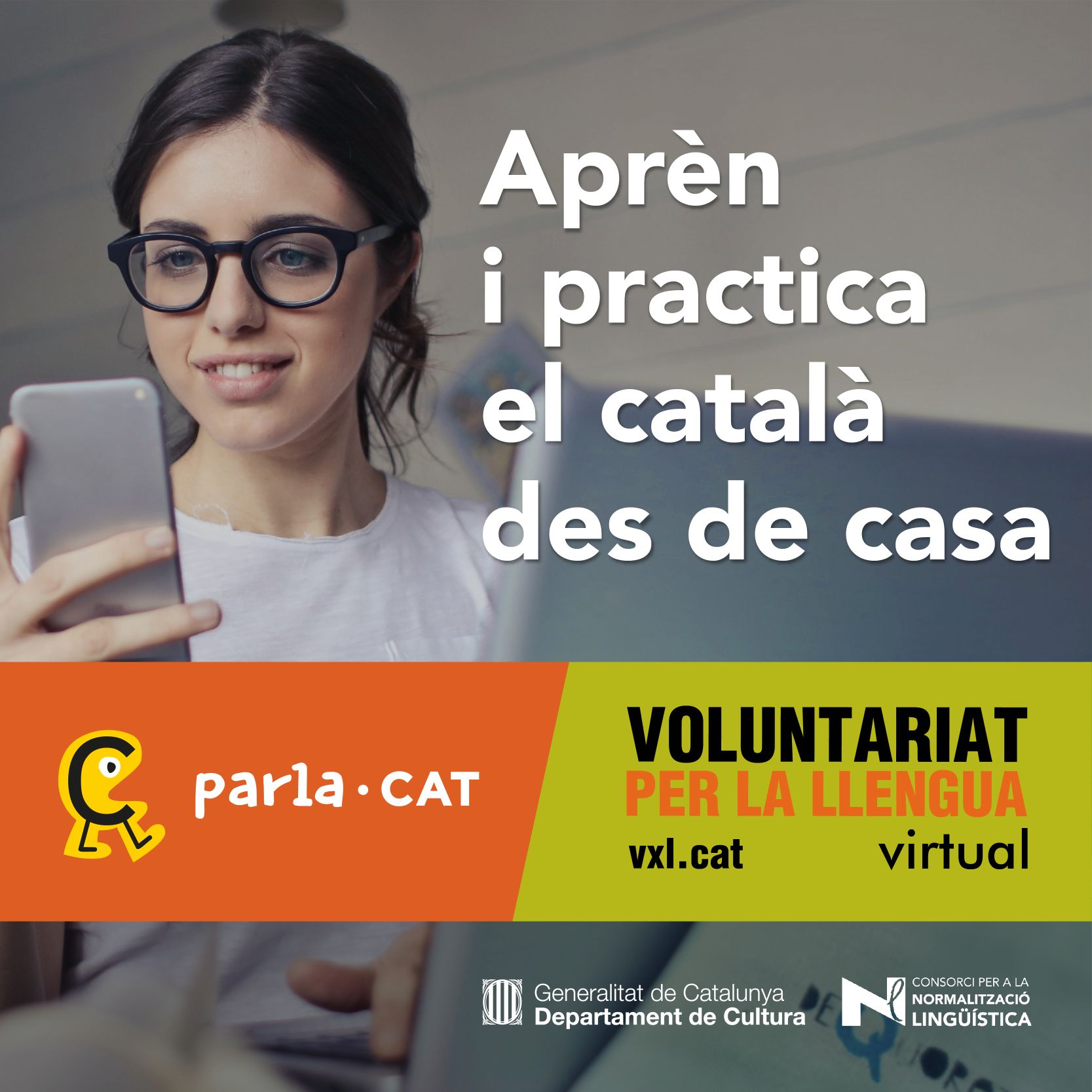 Cartell del voluntariat per la llengua