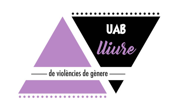 Logo antiviolència per raó de gènere de l'Observatori per a la Igualtat de la UAB