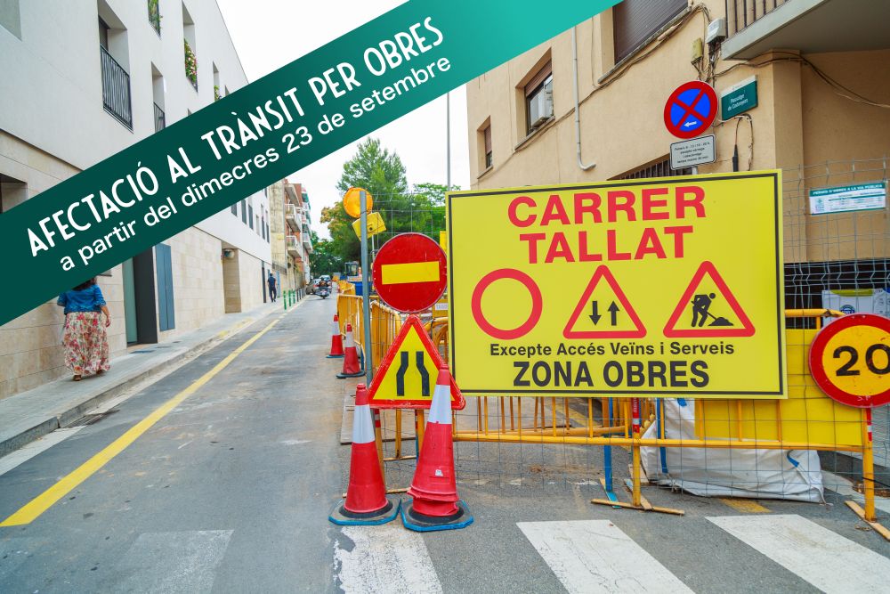 Les obres afactaran el passatge de Codonyers i el carrer Sant Ramon