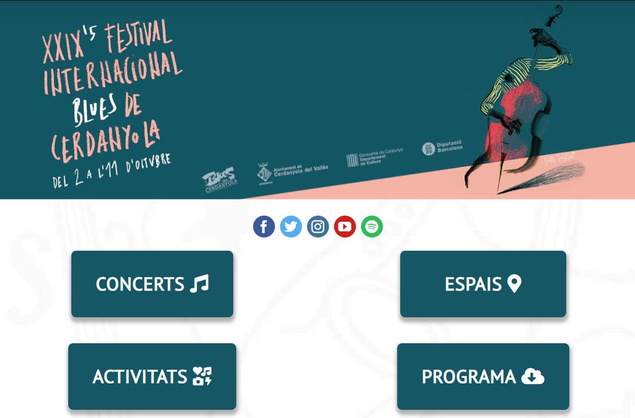 Captura de pantalla de la web del festival
