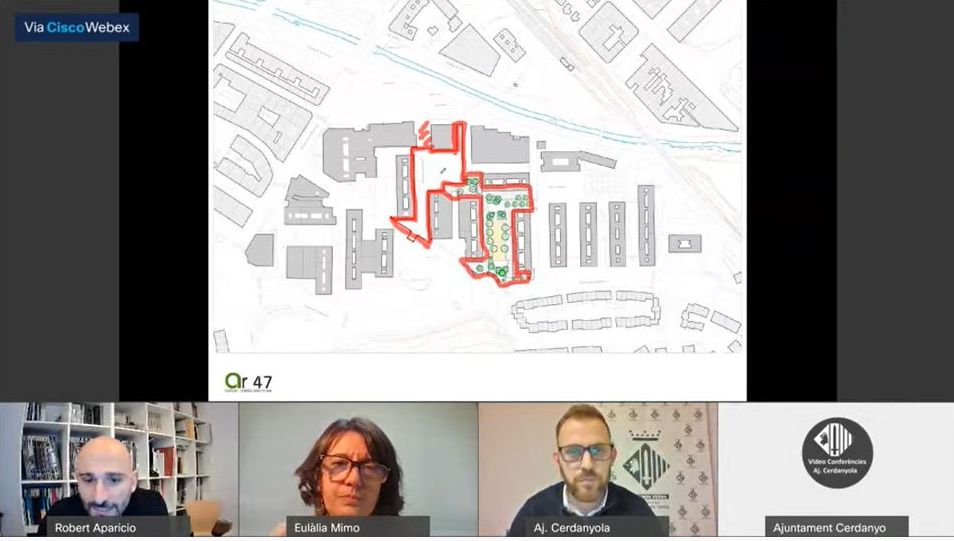 Captura de pantalla de la sessió informativa sobre la II fase de l'avantprojecte de reurbanització de Fontetes