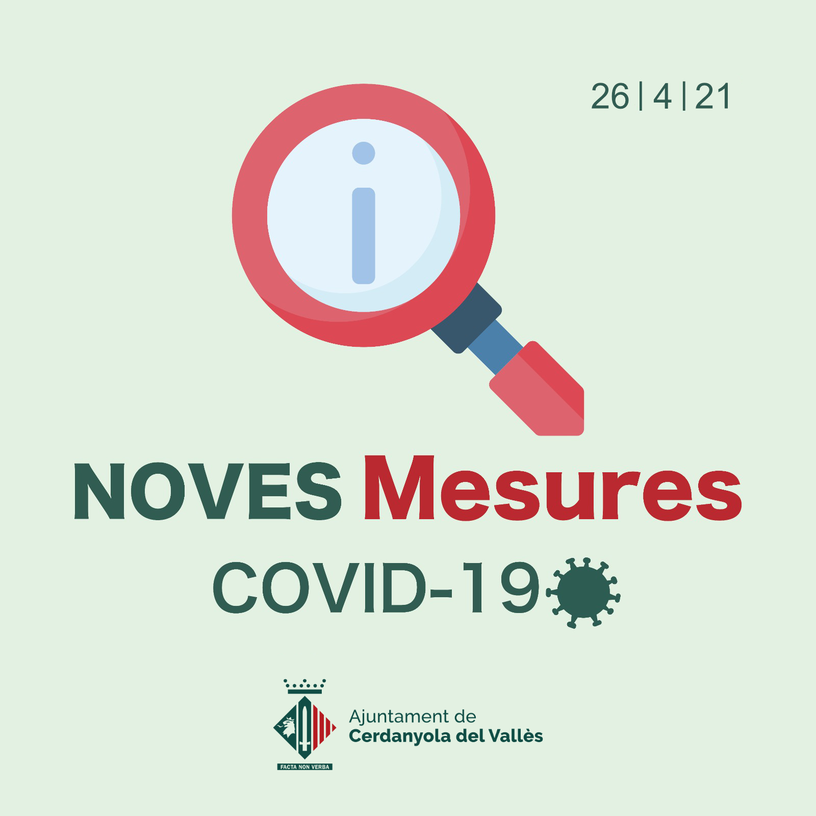 Imatge mesures COVID 26 d'abril