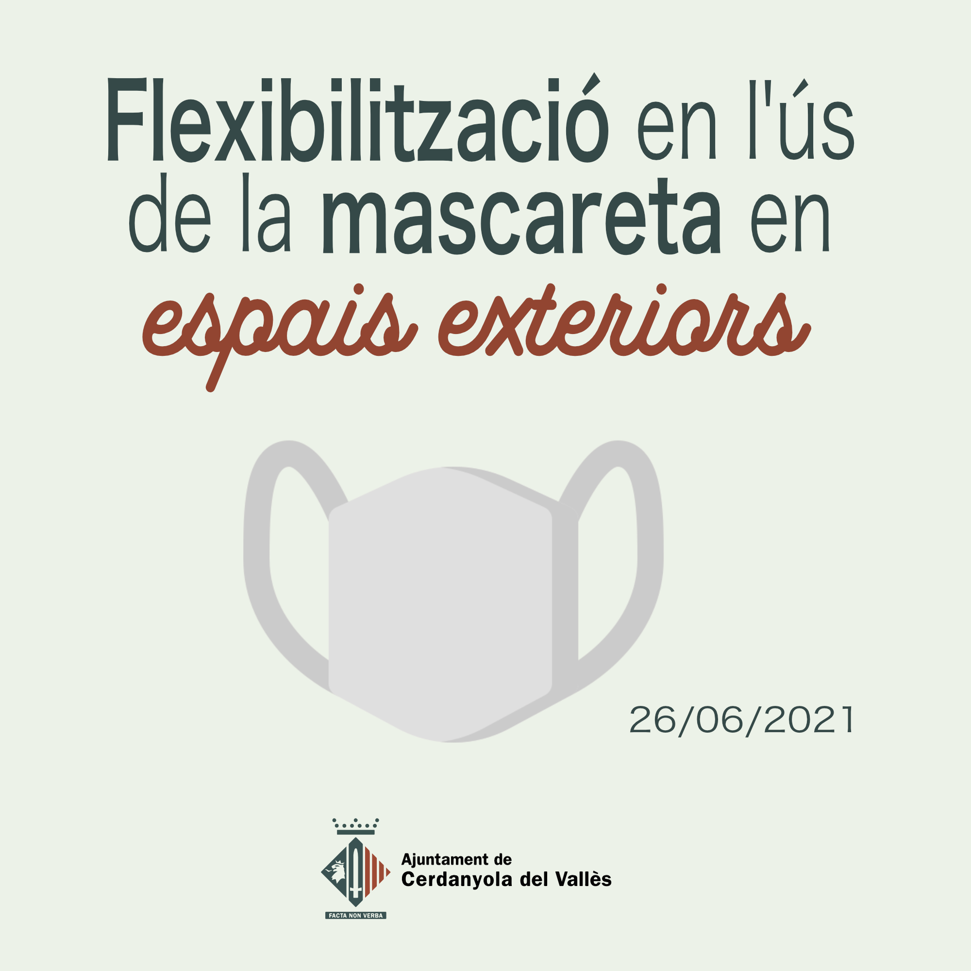 flexibilització ús mascareta