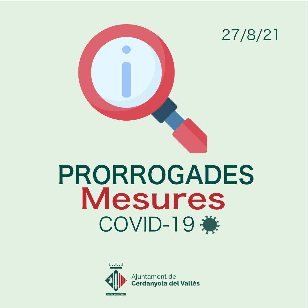 Prorrogades les mesures vigents contra la COVID-19