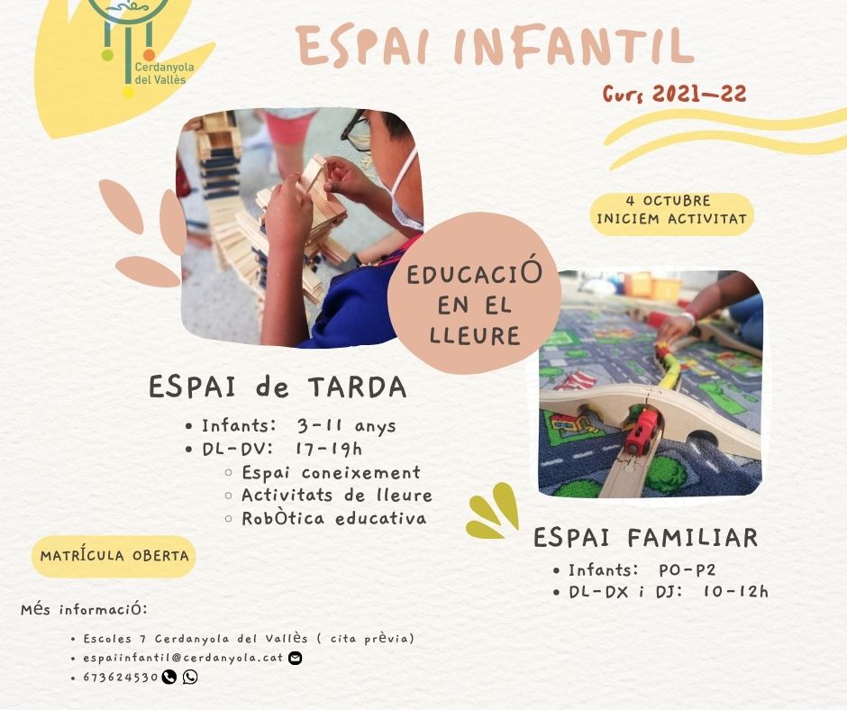 Imatge Espai Infantil curs 2021-22