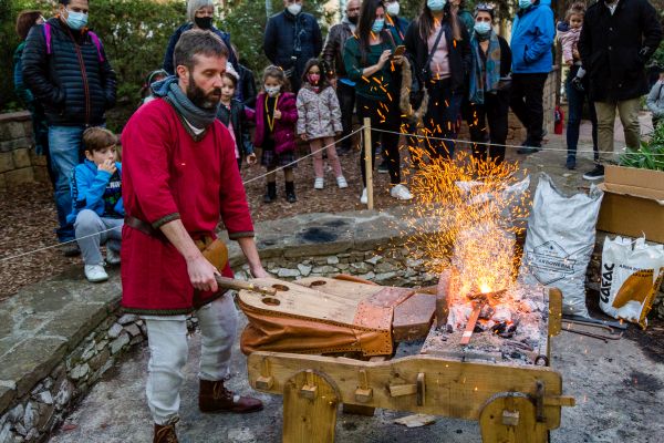 Moment d'una demostració al Campament Medieval