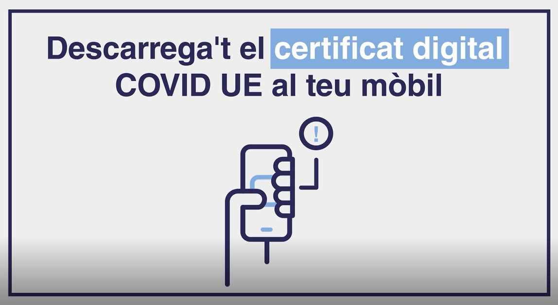 Captura del vídeo informatiu per descarregar-se certificat COVID