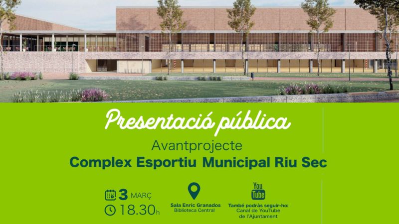 Imatge presentació Avantprojecte CEM Riu Sec