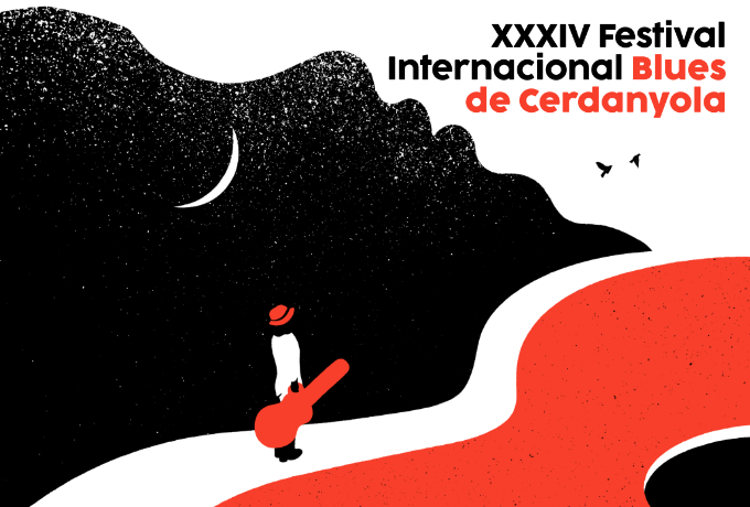 Part del cartell del Festival Internacional Blues de Cerdanyola 2025, obra de Furia