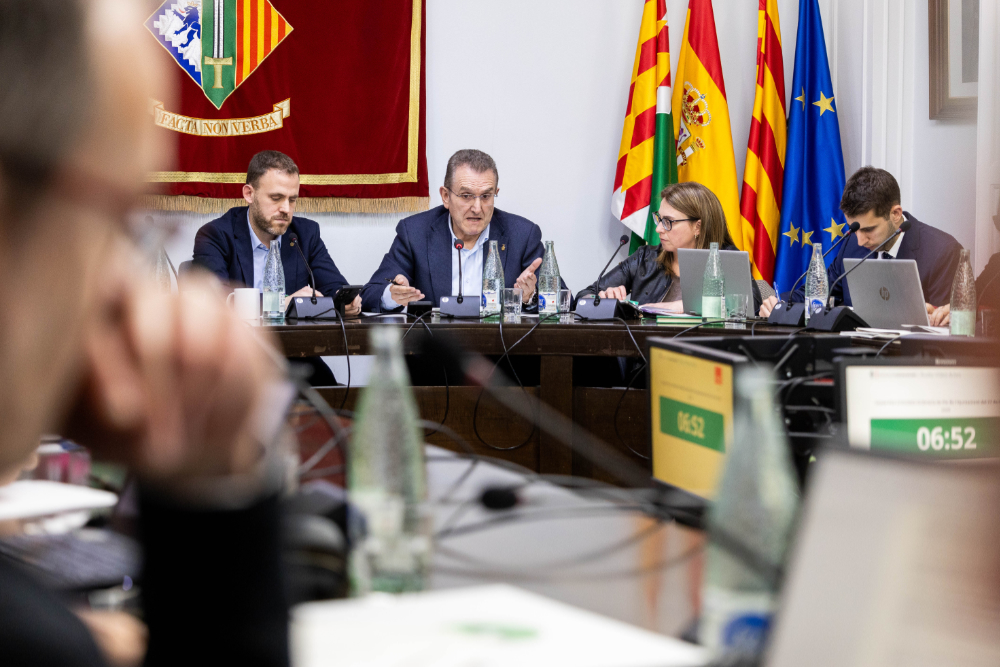 Javier Sánchez, regidor de Serveis Econòmics, en una fotografia d'arxiu d'un ple anterior