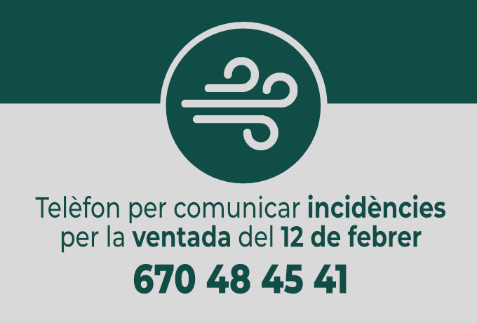 Imatge telèfon incidències ventada 12.2.26