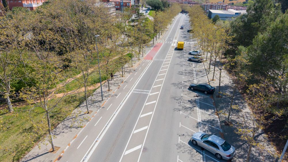 foto actuació mobilitat sostenible avinguda guiera