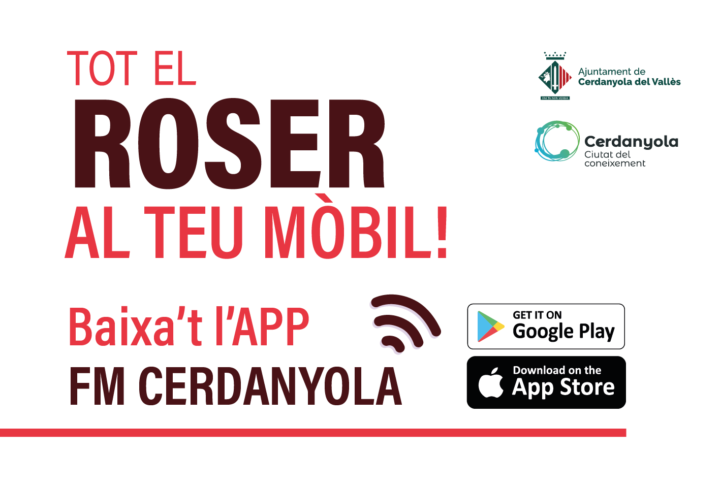 Imatge promocional de l'app FM Cerdanyola