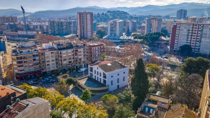 foto àeria d'arxiu zona Fontetes, Av. Catalunya 