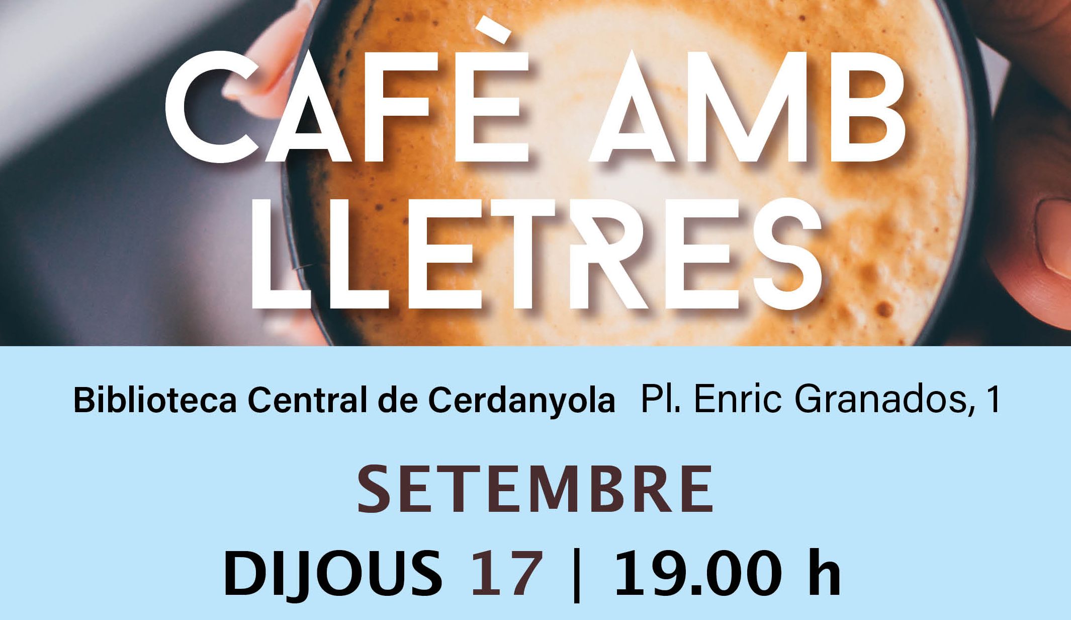 Cafè amb Lletres 17 setembre 2026