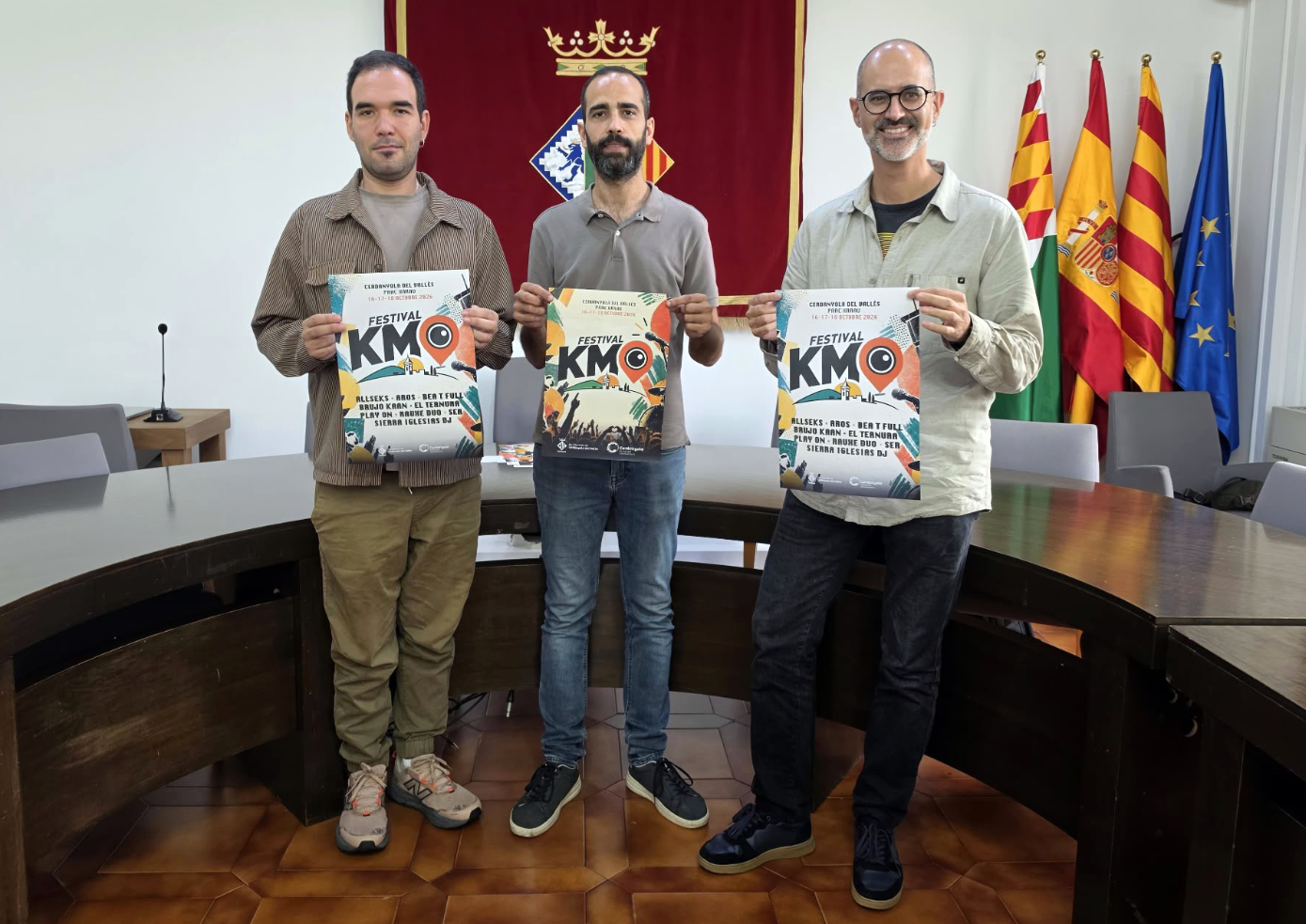 D'esquerra a dreta: Joel García, Santiago Moro i Marc Canelles
