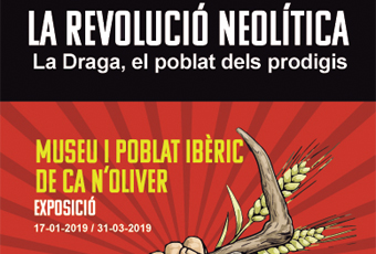 Part del cartell de l'exposició 'La revolució neolítica. La Draga, el poblat dels prodigis'