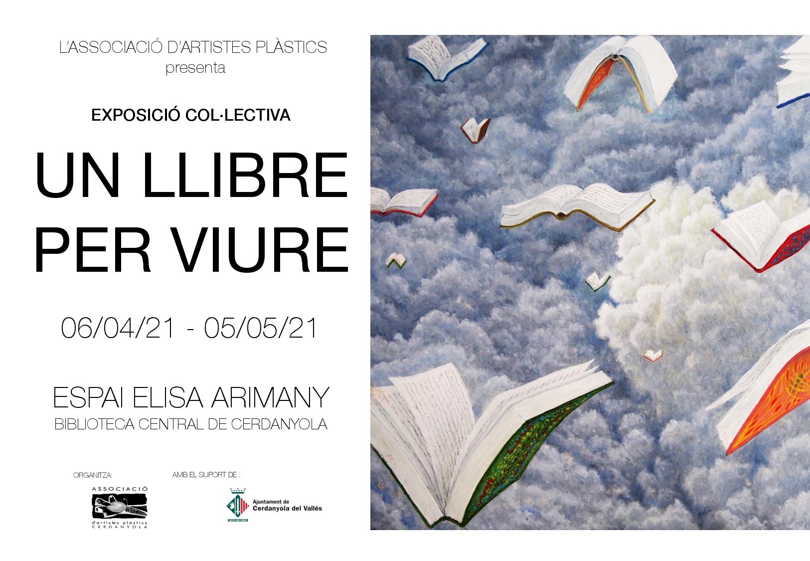 Imatge del cartell de l'exposició 'Un llibre per viure'