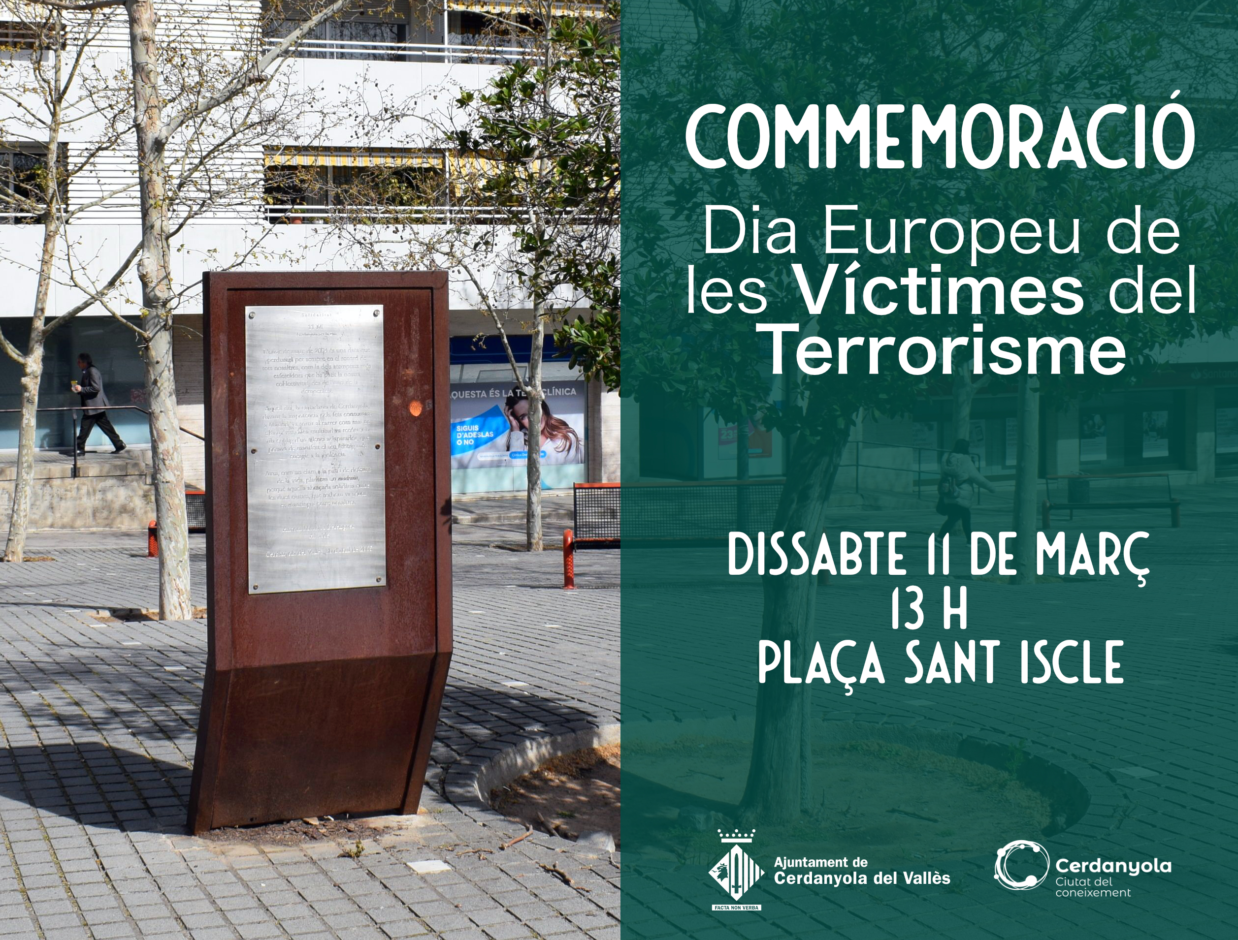 Imatge Commemoració Dia Europeu de les Victimes del Terrorisme