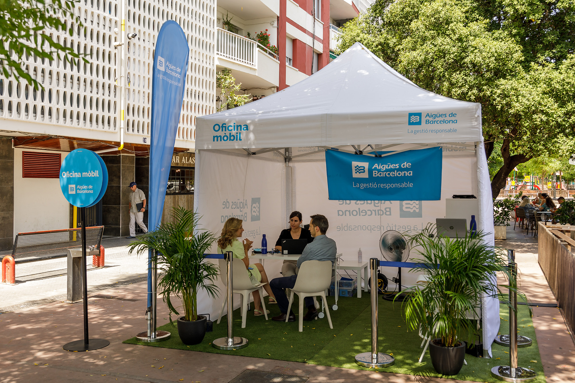 fotografia de l'Oficina mòbil d'Aigües de Barcelona 