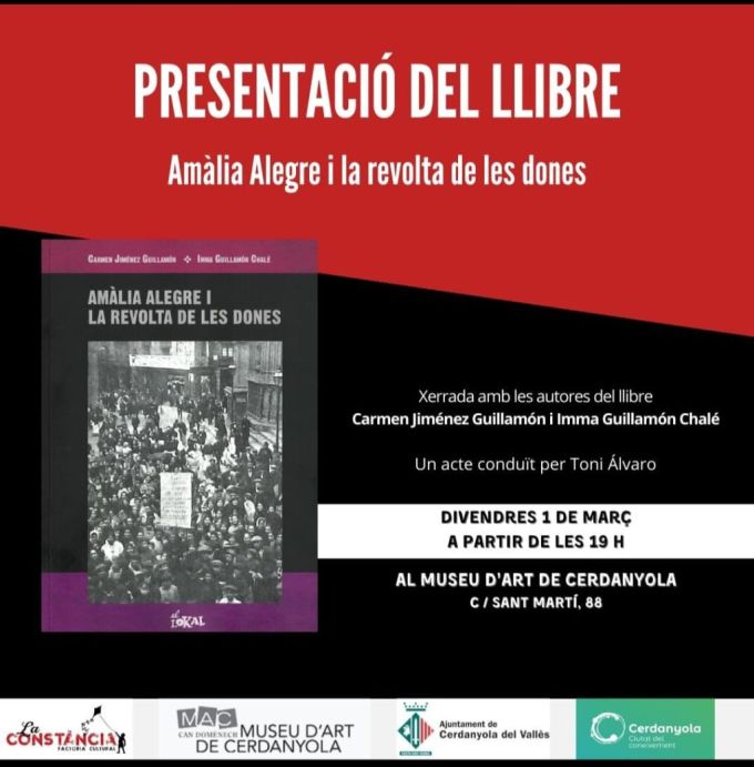 Imatge Presentació del llibre 'Amàlia Alegre i la Revolta de les Dones'
